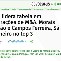 VdA lidera tabela em operaes de M&A. Morais Leito e Campos Ferreira, S Carneiro no top 3